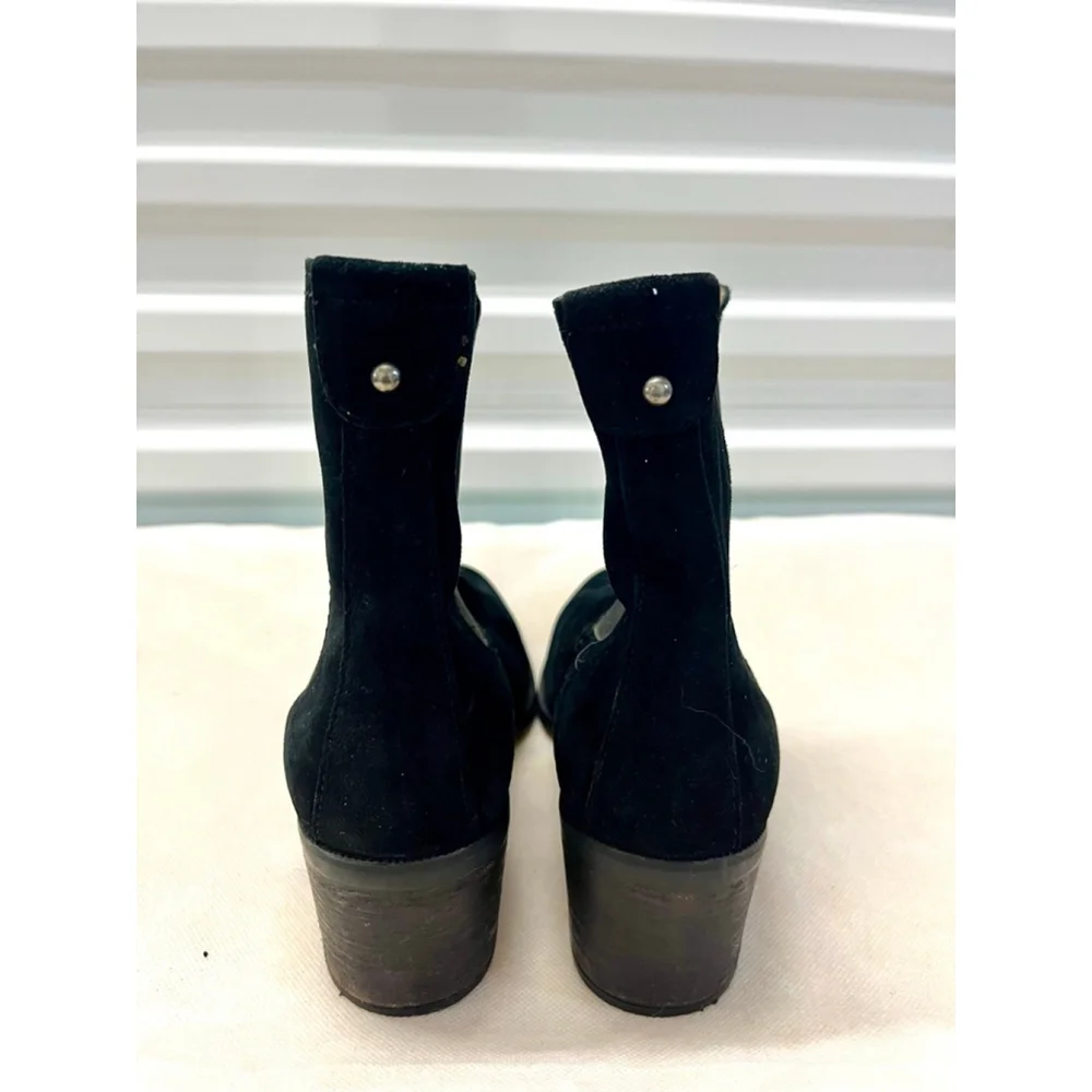 Hush Puppies Women's Black Chelsea Suede Ankle Boots Size 10